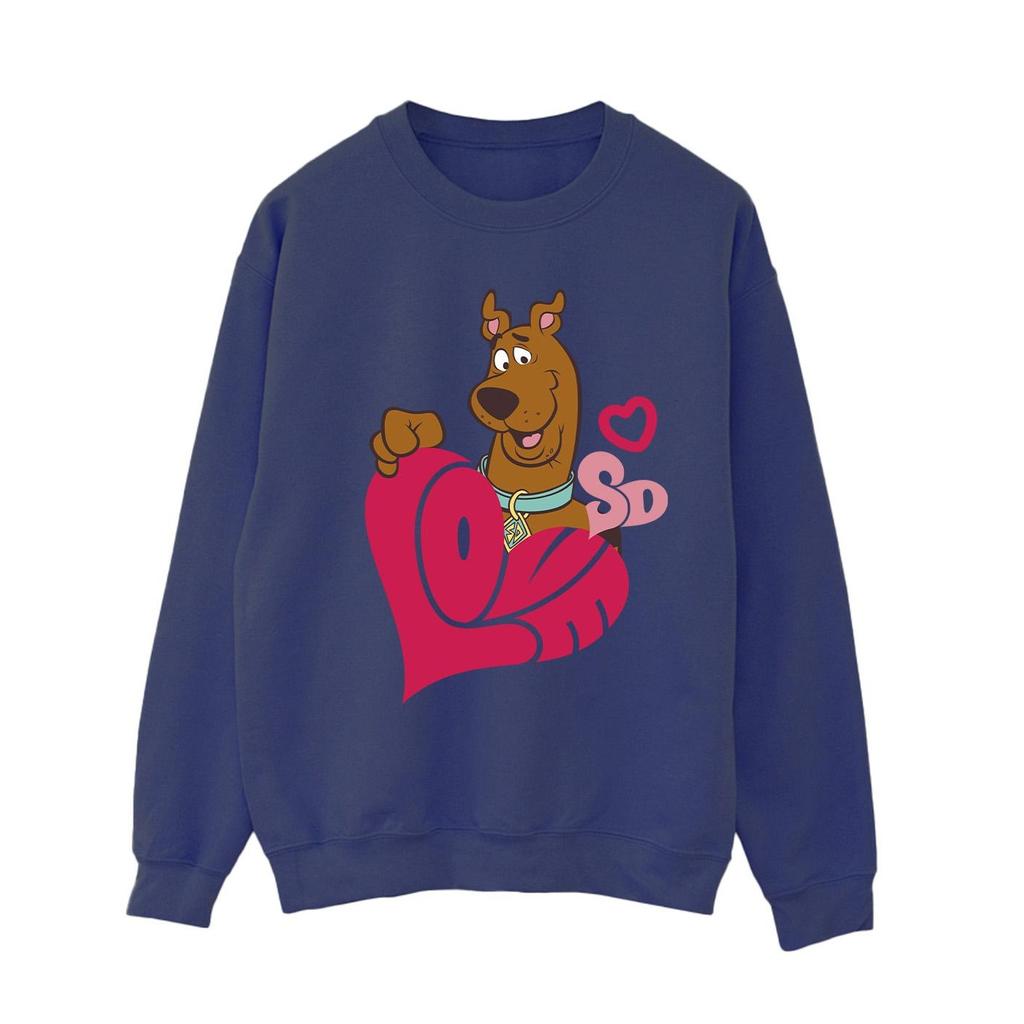 Scooby Doo Womens/Ladies Love Heart Sweatshirt