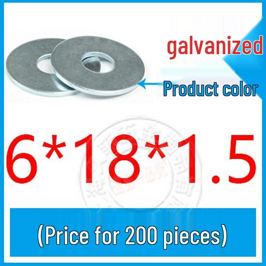 GB96-85 Carbon Steel Galvanized Thickened Oversized Flat Washer, Sizes M3-M20