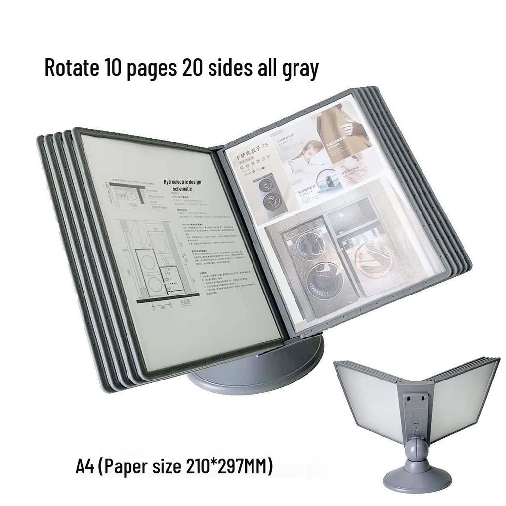 Rotating A4 Desktop File Holder and Display Stand