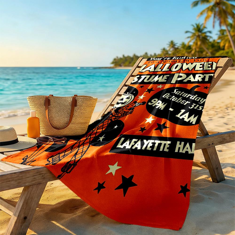 Halloween Strandtuch Super Weich Mikrofaser Schnelltrocknend Bequem Leicht