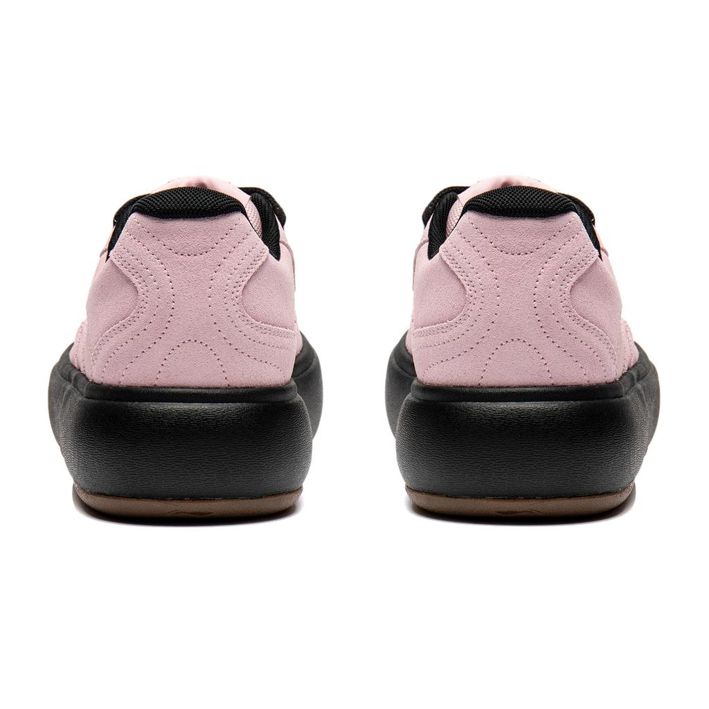 Li Ning Puff Platform Comfortable Versatile Shock Absorbing Wear Resistant Low Top Skate Shoes Women Sneaker Sweet-Apricot-Pink AZGU012-5