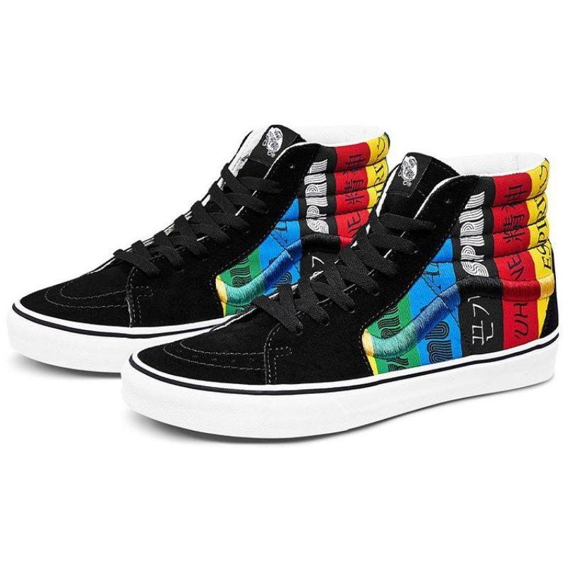 Vans Sk8-Hi Spirit High Top Skate Shoes Unisex Black Blue Green VN0A4U3CWK2