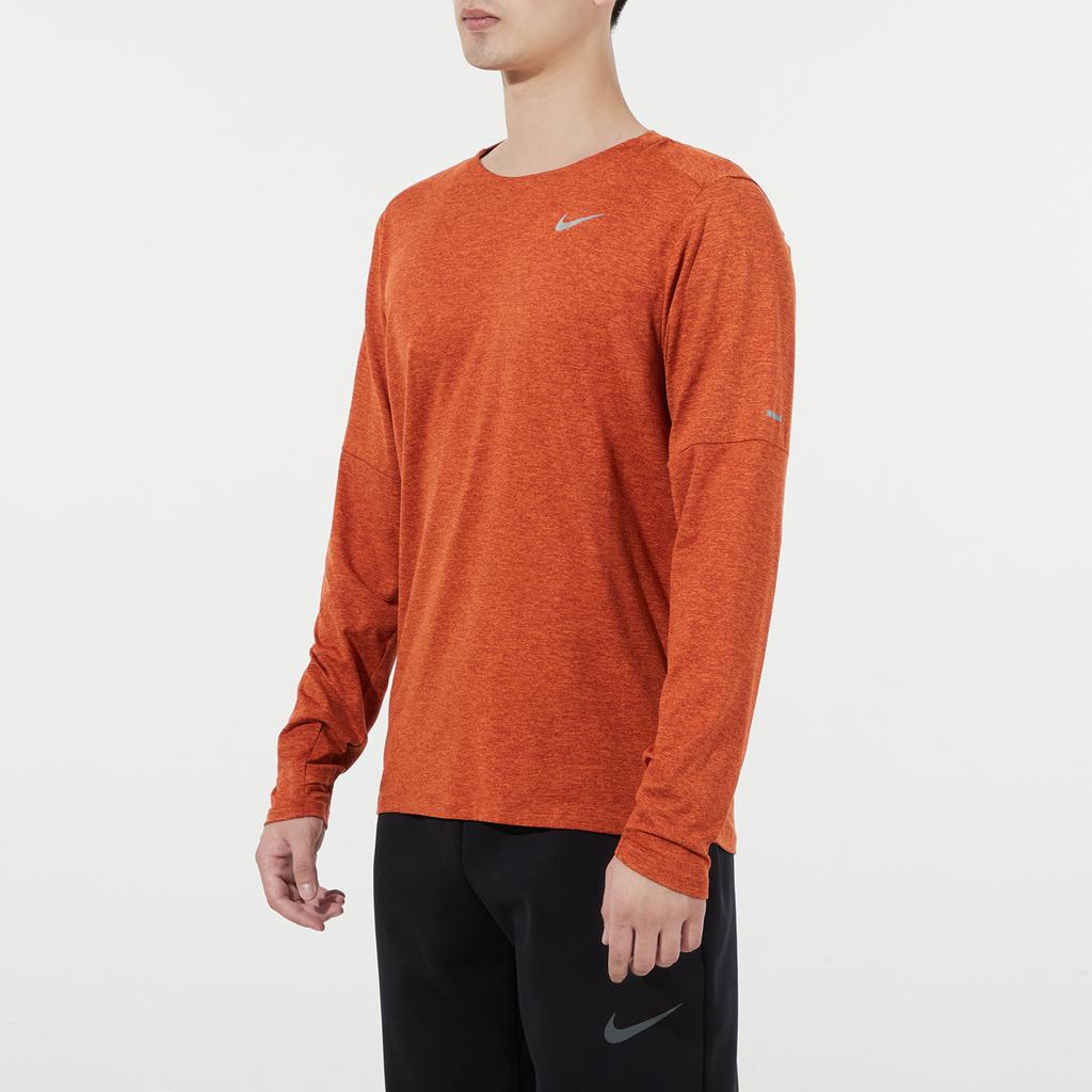 Nike Reflective Logo Training Running Long Sleeve T-Shirt Men Tops Orange DD4755-670
