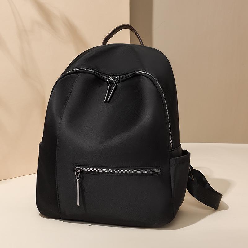 

Женский повседневный двойной рюкзак 2025: Сумка-коммутер в корейском стиле, однотонная, многокарманная, универсальная 30x15x37 cm чёрный