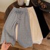 Pantaloni Casual Coreeni de Culoare Solidă pentru Fete de Primăvară Toamnă, Pantaloni Copii cu Picior Larg Elastic, Simpli Versatili, Pantaloni Bebeluș