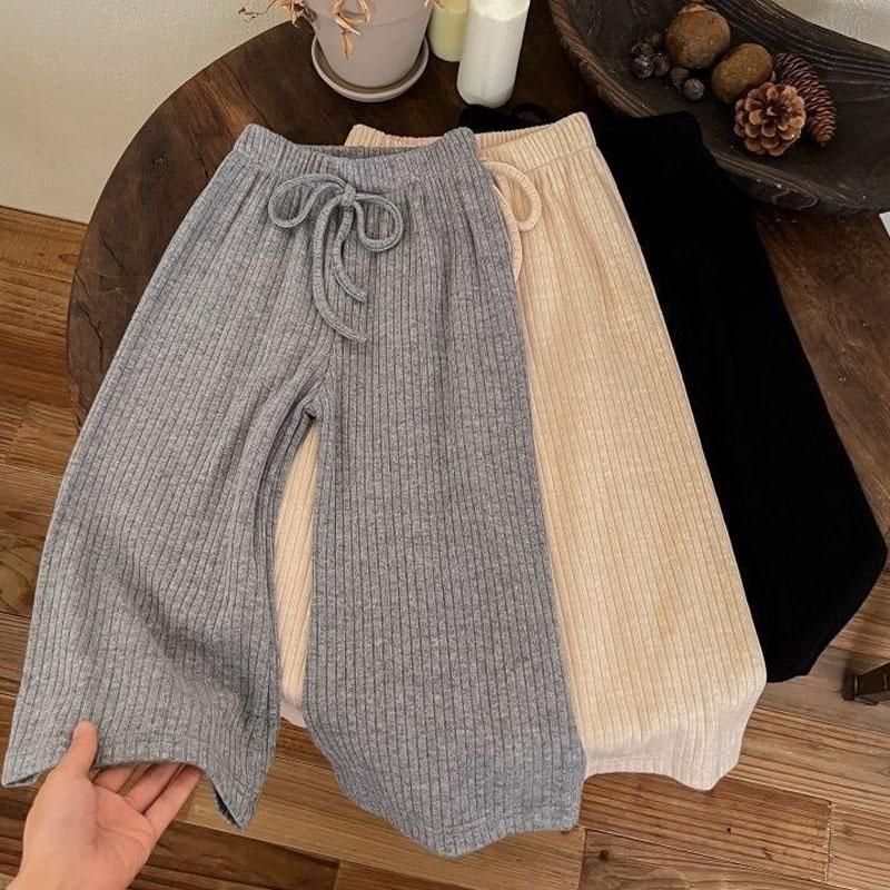 Frühling Herbst Mädchen Einfarbige Koreanische Lässige Hosen Kinder Elastische Weite Hosen Einfach Vielseitig Baby Hosen