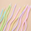 New Colorful Birthday Curve Cake Candles Creative Party 12 Pcs Suction Card Packed Pink Blue Curved Candles