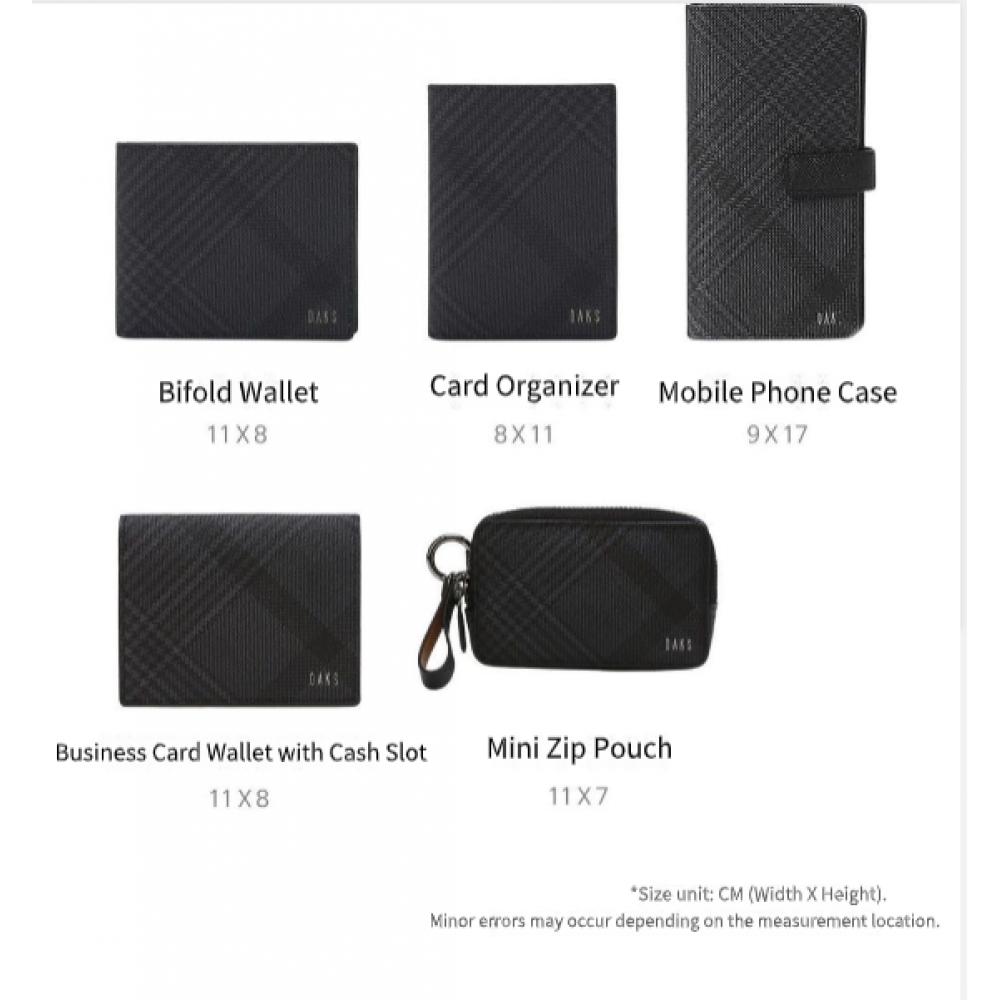 Daks Edinburgh Pvc Check Black Card Case Dbho6ee41bk