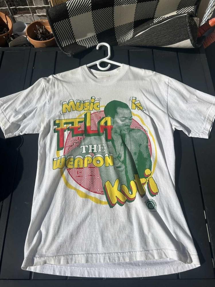 Vtg Fela Kuti Music Is The Weapon Shirt Unisex Concert S to 5XL SG212 Unisex T-Shirt S