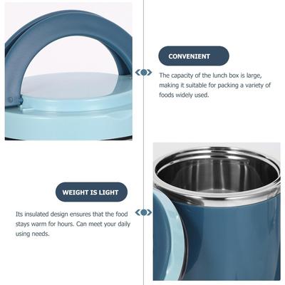 630/1000ml Lunch Box Food Containers Stainless Steel Large Capacity Snack Box Insulated Soup Cup for Outing Camping Traveling