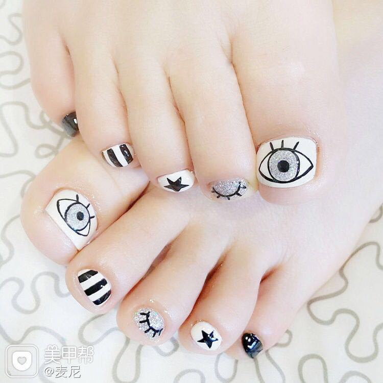 16 Series White-looking Long-lasting Waterproof Foot Patch Nail Art Sticker Nail Polish Film Nail Art Sticker