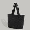 Autumn Winter Large Capacity Quilted College Student Tote Bag for Class, Travel, Commuting, Down Shoulder Bag for Women