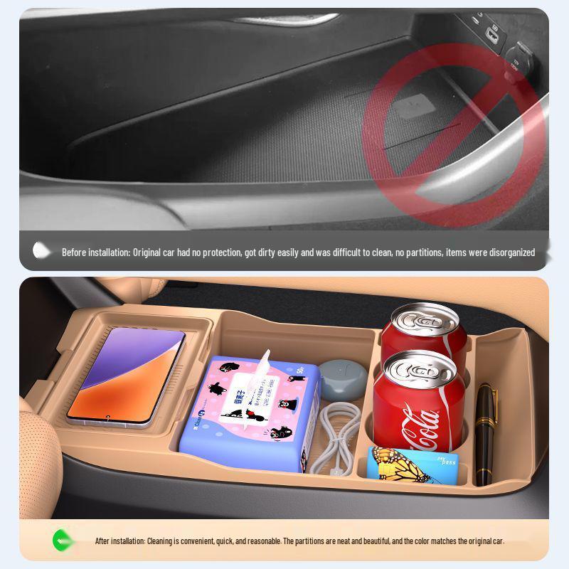 Compatible Starlight 560/730 Center Console Silicone Storage Box for 26/25 Models, Modified Car Interior.