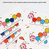 Caterpillar Clip Beads Toy Wooden Worm Caterpillar Pattern Clip Beads Toy for Children Color Sorting Matching Game
