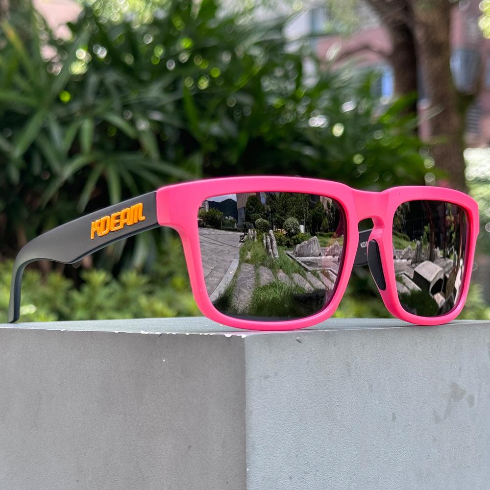 

New KDEAM Square Polarized Sunglasses For Men Sports Glasses Couple Fashion Unisex Brand Trendy Color Blocking Sunglasses Legs Only Sunglasses