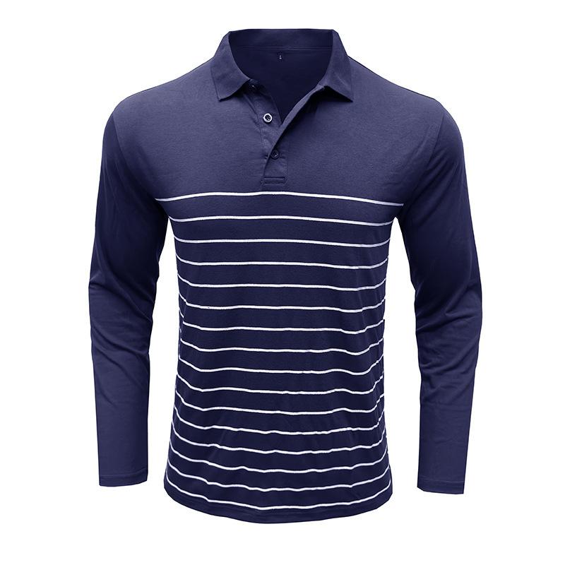 

Men’s Long Sleeve Striped Polo Shirt XXL армія зелений колір