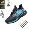 Work Safety Shoes Men Safety Boots Anti-smash Anti-stab Work Shoes Indestructible High Top Sneakers Steel Toe Shoes Work Boots