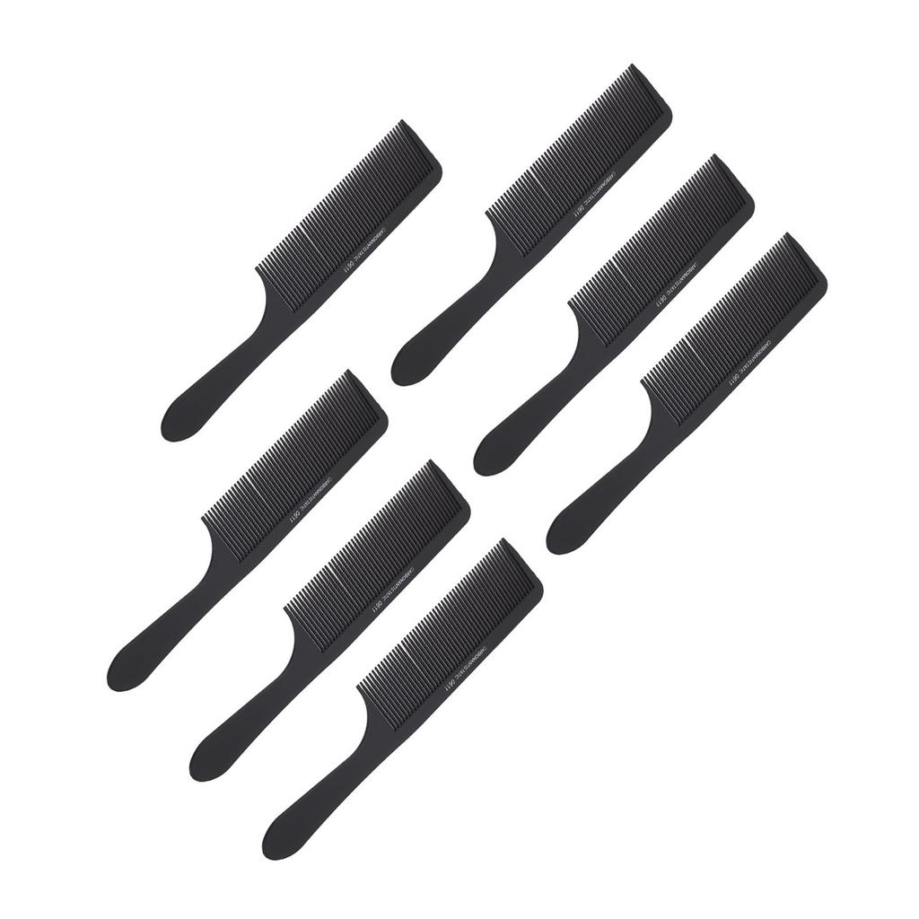 7pcs Hair Dressing Comb Professional Prevents Static Fine Tooth Carbon Fiber Hair Styling Comb for
