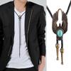 Alloy Eagle&Turquoise Buckle Bolo Tie for Men Women Bridegroom Wedding Necklace Cowboy Necktie Bolo Tie for Shirt