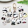 Panda Bamboo Oil Drop Alloy Earrings & Keychain Pendant Jewelry - Chinese Style Accessories