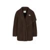 Less 2025 Autumn H-line Long Sleeve Wool Coat