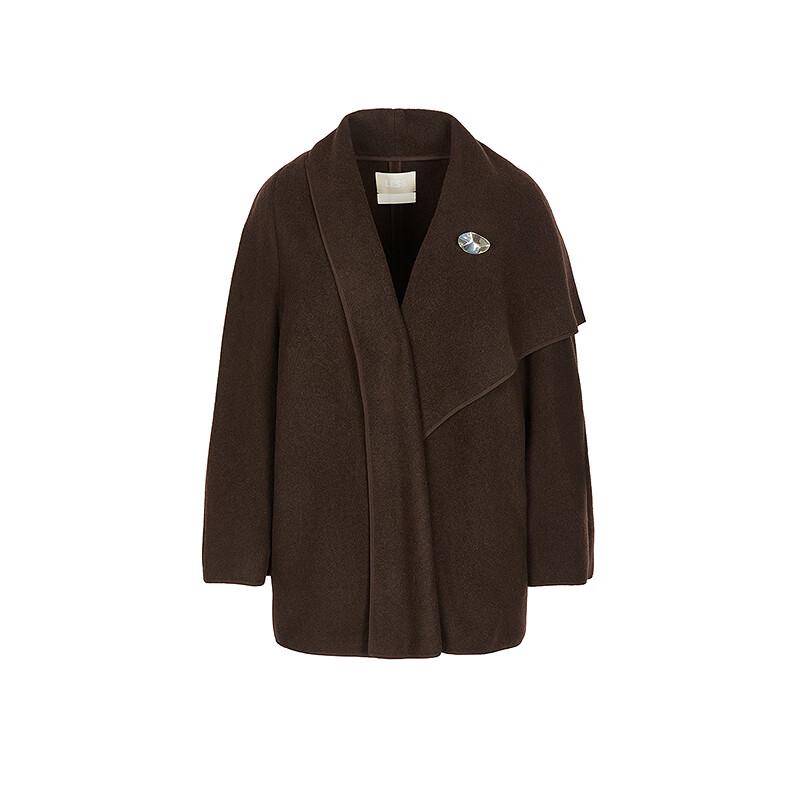 Less 2025 Autumn H-line Long Sleeve Wool Coat