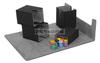Toy God Trading Card Deck Magnetic Removable Card Leather Card Case Holder Storage Dice Case, Case, (Black (with Compartment))
