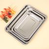 Zhichu Stainless Steel Rectangular BBQ/Serving Tray, 12-Pack