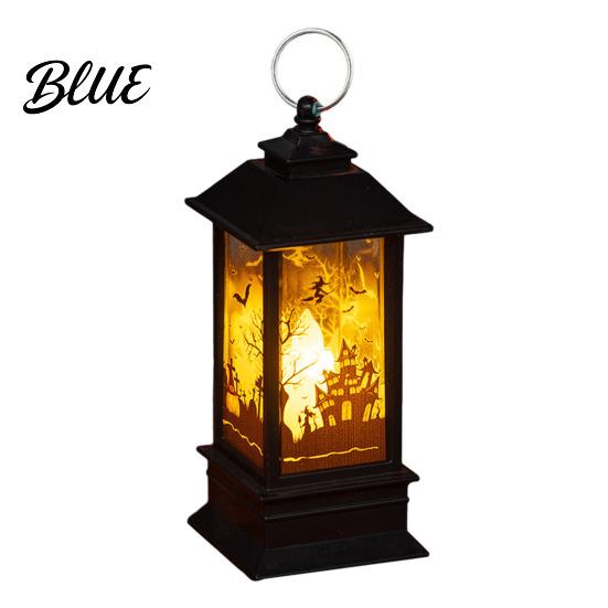 Flexible Placement Lamp Halloween Night Light Vintage Battery Operated LED Lantern Simulated Flickering Flame Warm Glow Light Lantern for Party Home