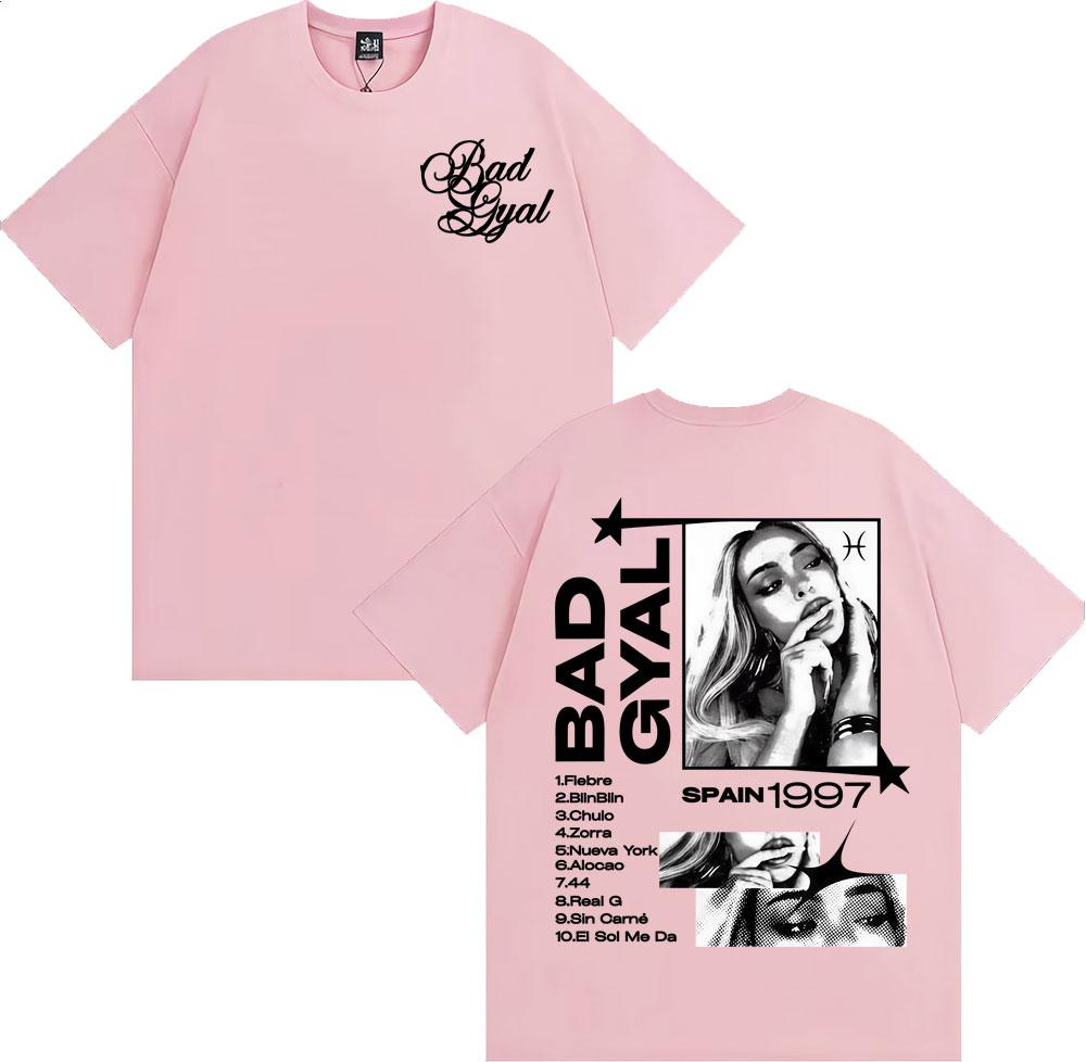 Singer Bad Gyal Album Tour 2025 Graphic T Shirts Unisex Women Harajuku Hip Hop Street Tshirt 100 Cotton Comfort Oversized T Shirt