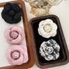 Elegant French-Style Camellia Brooch: Retro Chic for Suit, Coat, Bag, or Hairpin