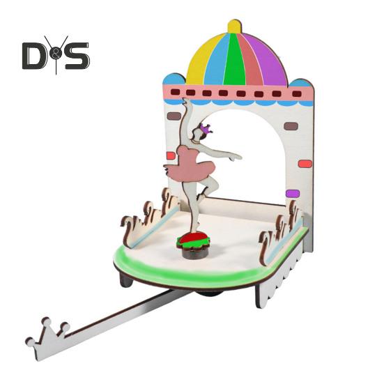 

1 набор DIY Магнитная модель балетной девочки, набор для самостоятельной сборки, деревянная головоломка, танцевальная сцена, строительство, поделки, дети, STEM, образовательная игрушка для экспериментов в области науки Sets