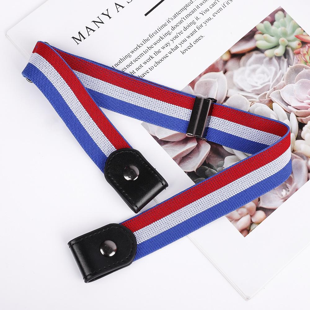 1PC Men Women Buckle-Free Elastic Belt Without Buckle Seamless Lazy Belt
