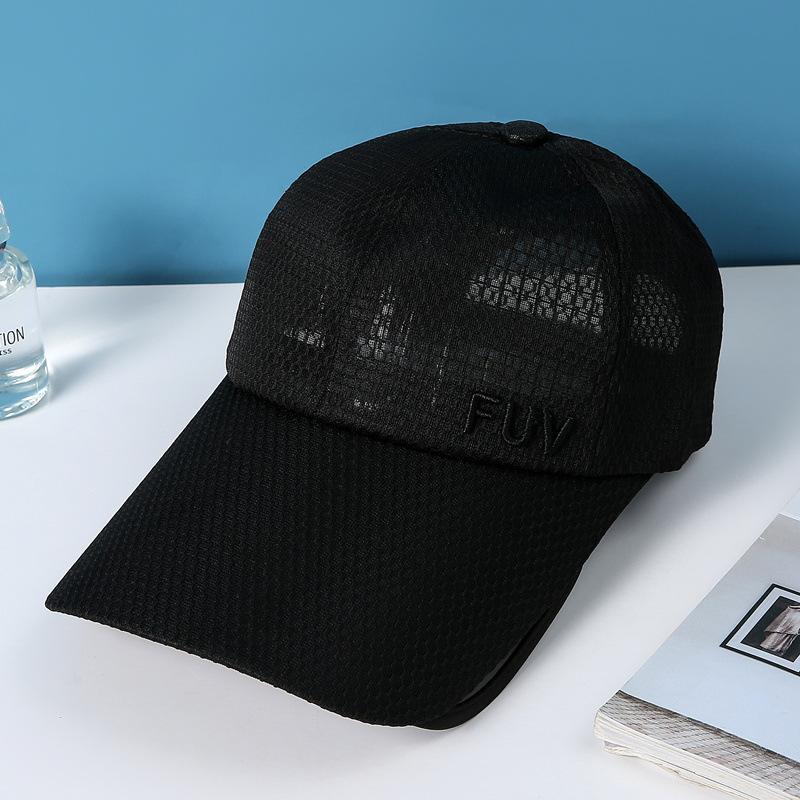Women'S Telescopic Lenses Uv-Proof Breathable Baseball Cap Outdoor Travel Sun Hat Mesh Tennis Cap