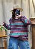 Women's Jacquard Sweater - 2026 Autumn/Winter Korean Style, Loose Fit, Casual Round Neck Pullover Knitwear