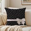 Ink Wash Bowknot Polka Dot Pillow Chinese Retro Cushion Cover Pillowcase Anti-Dustmite Living Room Sofa Decor Cushion Room