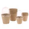 10Pcs Plant Nursery Pot Biodegradable Ventilation Holes See-through Dome Disposable with Lid Flower Germination Pulp Plant Nursery Pot Home Supply