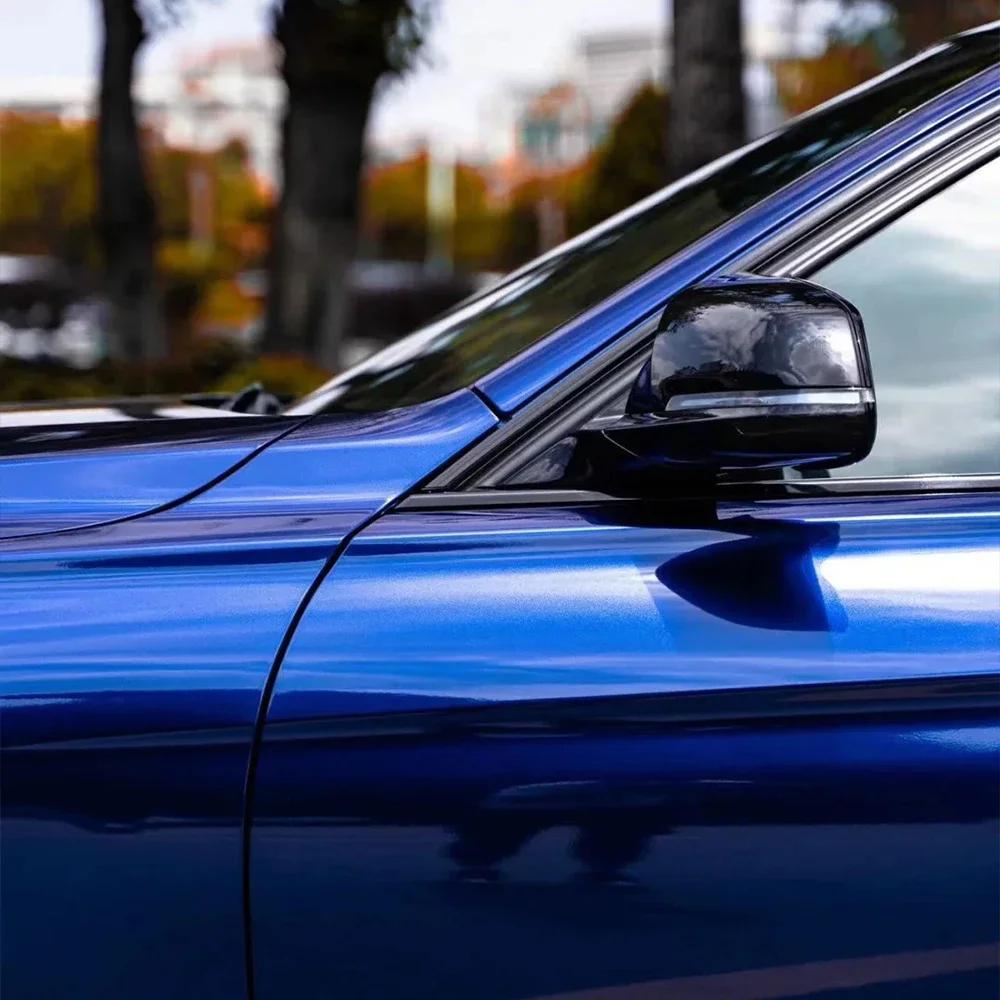 Film Autoadesivo in Vinile Metallizzato Blu Genziana per Auto, Pellicola Decorativa Esterna per Veicoli, Accessori