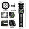 Magnetic Laser Flashlight with Digital Display and Side Light for Outdoor Emergency Repairs