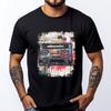 Camisetas Gráficas de Manga Corta Estilo Retro Old School Cinta de Cassette Musical Mixtape Azul y Blanco - Algodón de Verano para Hombre...