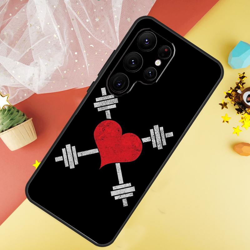 Bodybuilding Gym Fitness Phone Case For Samsung Galaxy S25 S26 Ultra S21 S20 S22 S23 Ultra S10 Plus S24 FE Cover Coque