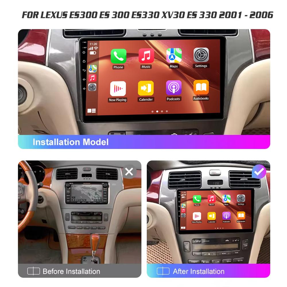 Auto Dash For Lexus ES300 ES 300 ES330 XV30 ES 330 2001 - 2006 4G Multimedia 5G BT Android Car Radio Split Screen 2din DVD