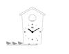 KOOKOO Birdhouse Mini White Wall Clock - A modern dove-shaped wall clock, perfect as a gift for grandchildren, anniversaries, or as an interior design