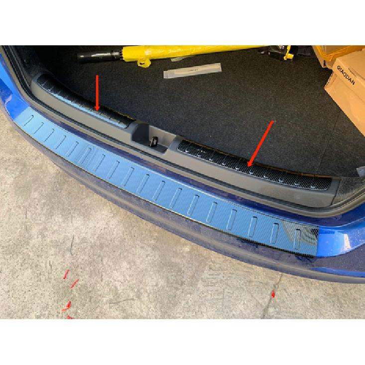 Rear Trunk Protect Cover Trim For - Honda Civic Sedan Carbon Fiber 2pcs