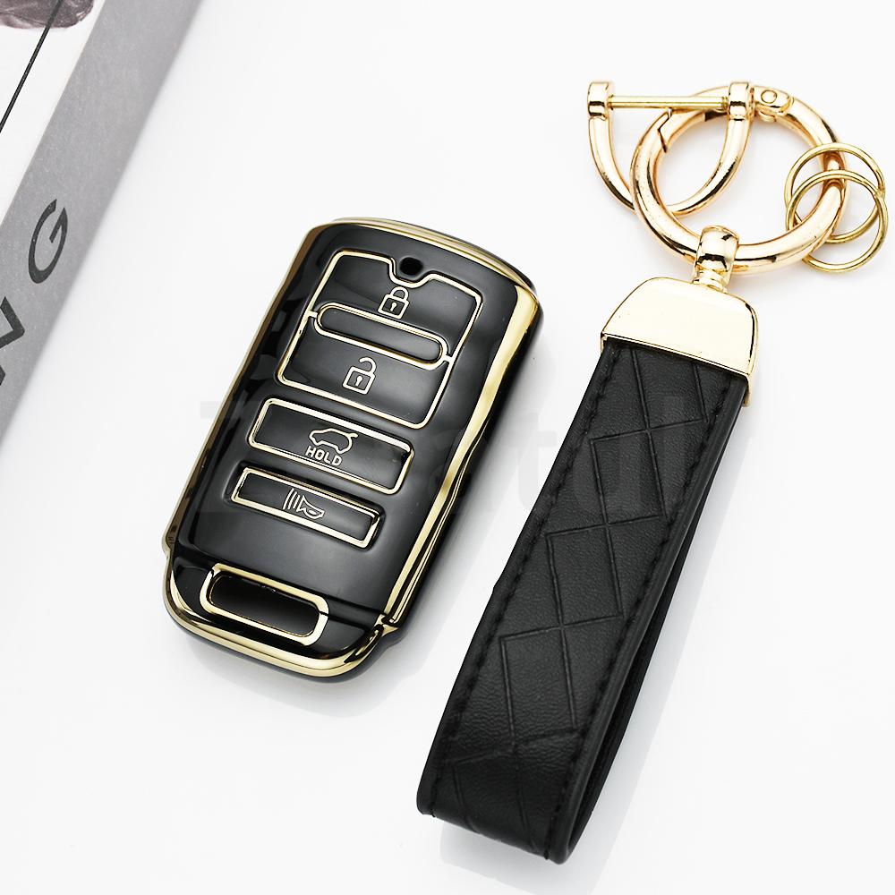 Auto For Kia New K7 Cadenza K9 K7 K-04 Sorento K900 Fashion Tpu Shell Fob Accessories Car Key Case Cover Keychain Bag