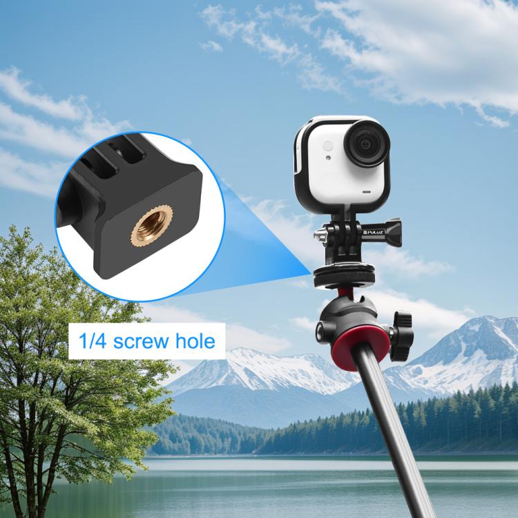 For Insta360 GO Ultra PULUZ PC Plastic Frame Adapter Base Mount (Black)