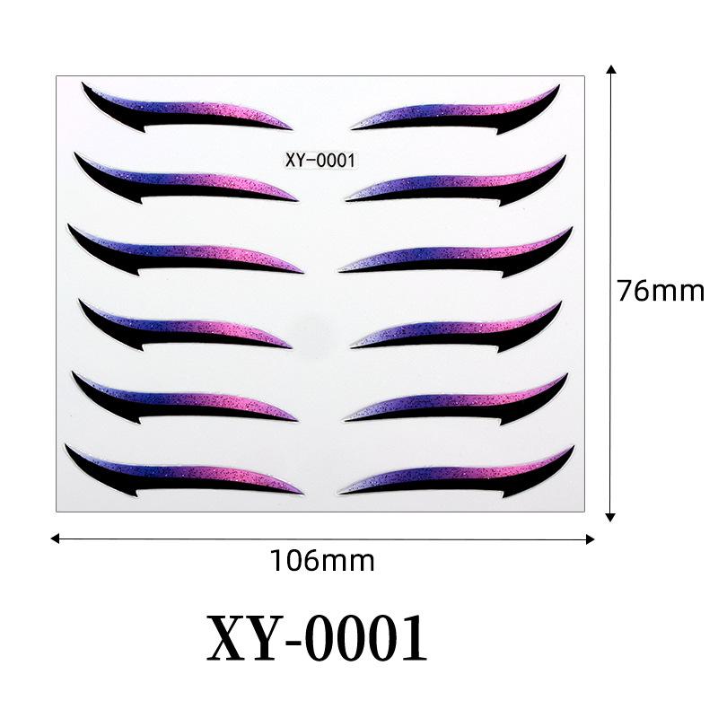 1PC waterproof European and American eye makeup sticker, eyeshadow sticker, scallion powder sequin eyeliner sticker, self-adhesive