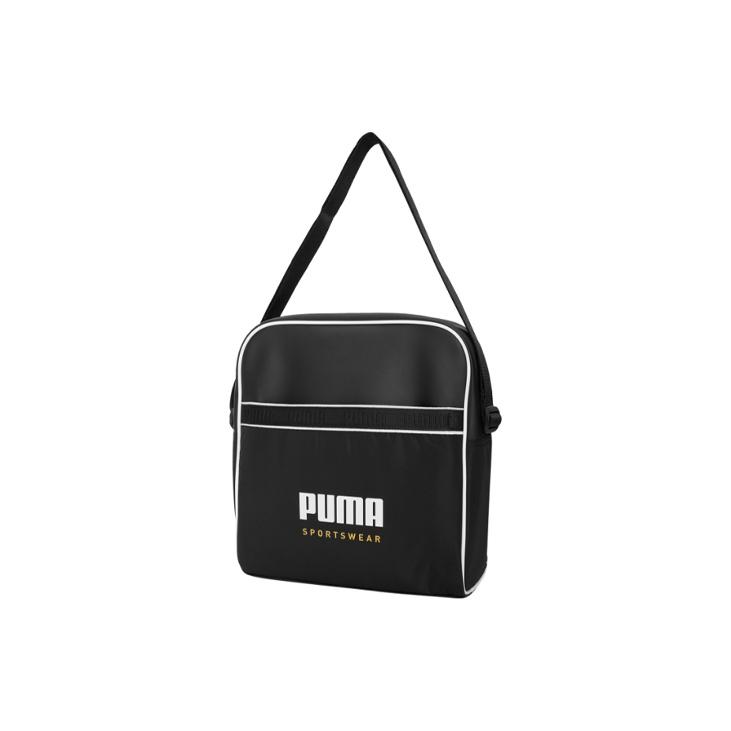 Puma Women's Black Casual Personality Printed Fabric Shoulder Crossbody Tote Bag Unisex Bags 078456-01
