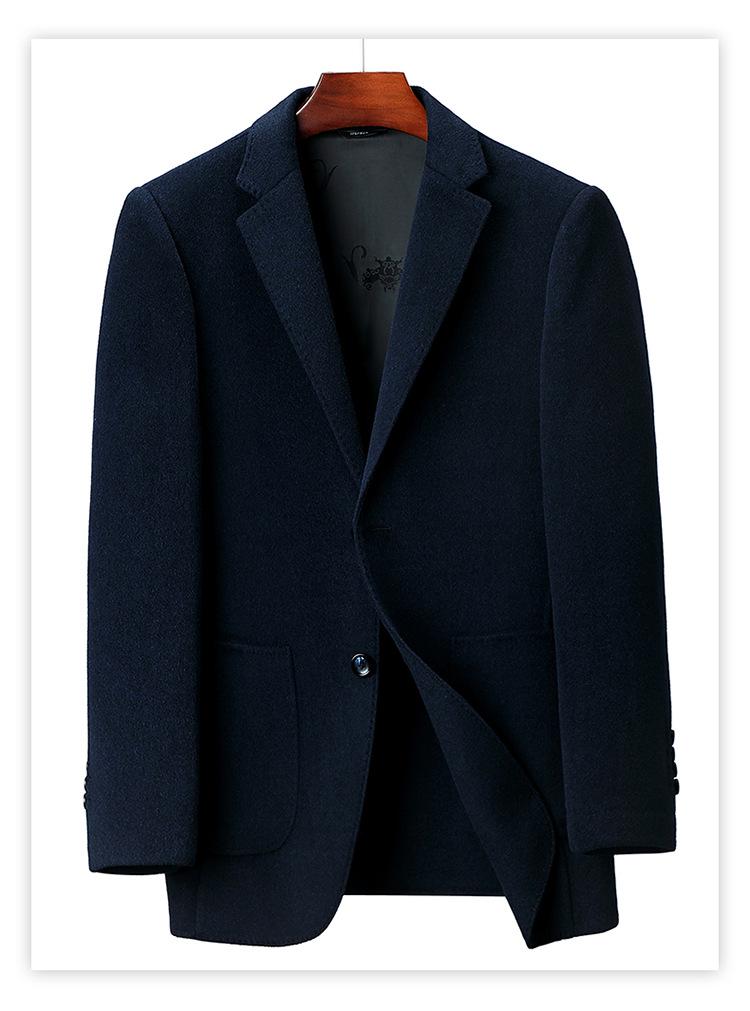 2026 Autumn/Winter Luxury Wool Blend Men's Casual Suit - Double-faced Cashmere Jacket