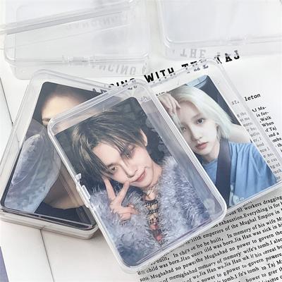 1 Τεμάχιο Διαφανές Idol Kpop Άλμπουμ Αποθήκευσης Φωτοκαρτών Μικρών Καρτών Οργανωτής Κουτί Θήκη Δοχείο